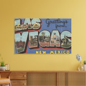 ラスベガス,ニューメキシコ – ラージレターシーン2 キャンバスプリント (インサイチュ (リビング))