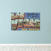 ラスベガス，ニューメキシコ – ラージ文字のシーン キャンバスプリント (インサイチュ (ウッドフロア))