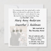 ラスベガス・ニューリュウェズ・マリッジ・フォト発表 招待状 (裏面)