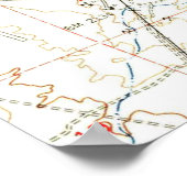 ラスベガス・ネバダのヴィンテージの地図（1952年） ポスター (角)