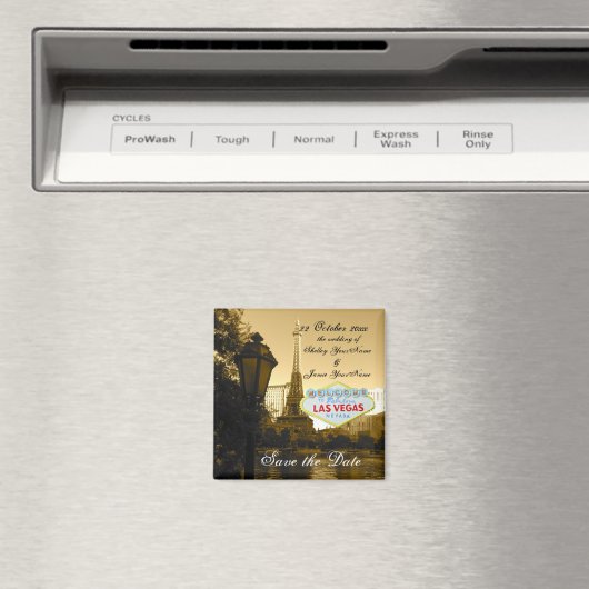 ラスベガス・ネバダの結婚式は日付の磁石を保存 マグネット (インサイチュ (食洗機))