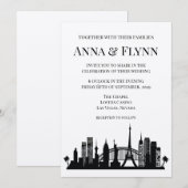 ラスベガス ネバダシティ スカイライン シティスケープ ウェディング 招待状 (正面/裏面)