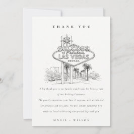 ラスベガス ネバダ州 スケッチ 風景 結婚式 サンキューカード