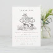 ラスベガス ネバダ州 スケッチ 風景 結婚式 サンキューカード (スタンド正面)