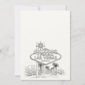 ラスベガス ネバダ州 スケッチ 風景 結婚式 サンキューカード (裏面)