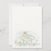 ラスベガス ネバダ州 水彩風景 結婚式 招待状 (裏面)