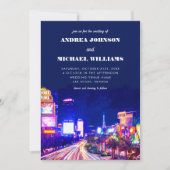 ラスベガス ネバダ シティ スカイライン デスティネーション ウェディング 招待状 (正面)