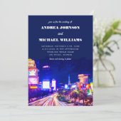 ラスベガス ネバダ シティ スカイライン デスティネーション ウェディング 招待状 (スタンド正面)