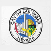 ラスベガス(ネバダ)市印 フリースブランケット (正面(横))