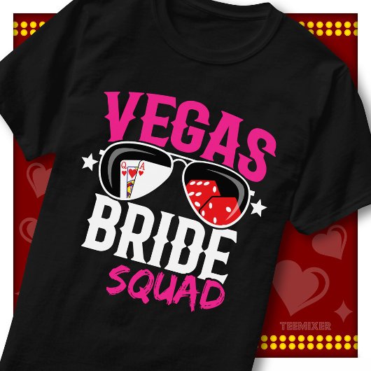 ラスベガス・バチェラー・カジノ・サングラス 花嫁チーム Tシャツ
