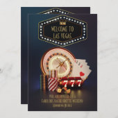 ラスベガス・バチェロレッテパーティー カスタム 招待状 (正面/裏面)