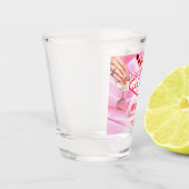 ラスベガス　バチェロレッテパーティー　ポーカー　ピンク ショットグラス (左)