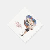 ラスベガス　バチェロレッテ　ブラウン　ヘア　ブライド → ラスベガス　独身最後の女　茶色の髪　花嫁 スタンダードカクテルナプキン (角)