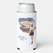 ラスベガス　バチェロレッテ　黒髪　花嫁 スリム缶クーラー (Seltzer正面)