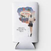 ラスベガス　バチェロレッテ　黒髪　花嫁 スリム缶クーラー (正面)