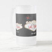 ラスベガス - パーソナライズド フロストグラスビールジョッキ (正面左)