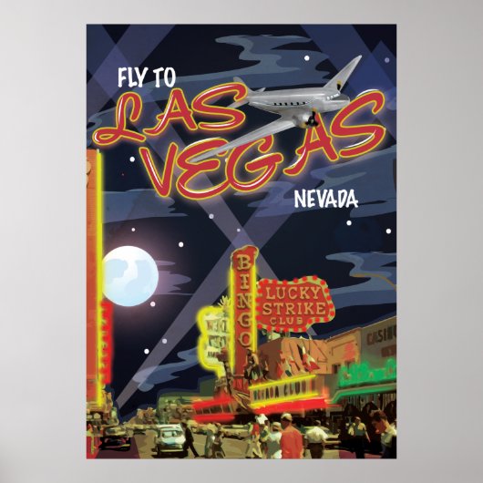 ラスベガス ビンテージポスター ポスター (正面)