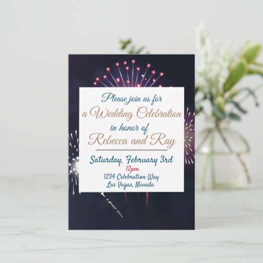 ラスベガス·フ結婚ィレクスお祝い 招待状 (スタンド正面)