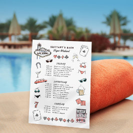 ラスベガス ブライズウィークエンド 予定表 招待状