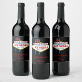 ラスベガス ブライズパーティーへようこそ ワインラベル (ボトル)