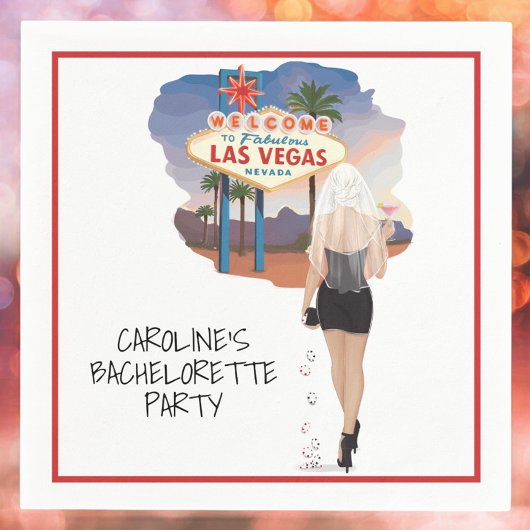 ラスベガス ブライダルパーティー ブロンドの花嫁 スタンダードカクテルナプキン