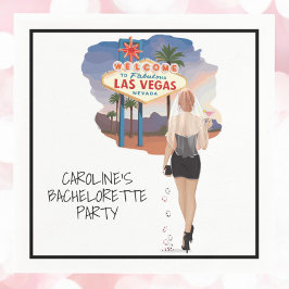 ラスベガス ブライダルパーティー 赤髪の花嫁 スタンダードカクテルナプキン