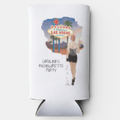 ラスベガス ブライダルパーティー 赤髪の花嫁 スリム缶クーラー (正面)