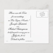 ラスベガス・ブリデス結婚ズのデート発表 案内ポストカード (裏面)