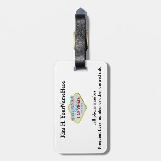 ラスベガス ラゲッジタグ (裏面縦)