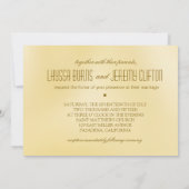 ラスベガス·ラッキー·イン·ラ結婚ブズ·金ゴールド/サンド 招待状 (裏面)