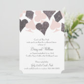 ラスベガス リハーサル ディナー ブラッシュ プラチナ グリッター 招待状 (スタンド正面)