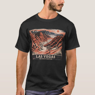 ラスベガス レッドロックキャニオン リトグラフ 旅行 ポスター WPA Tシャツ