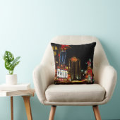 ラスベガス 夜時間 ネオンライト カジノ 看板 クッション (椅子)