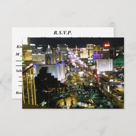 ラスベガス 披露宴 RSVP (正面/裏面)