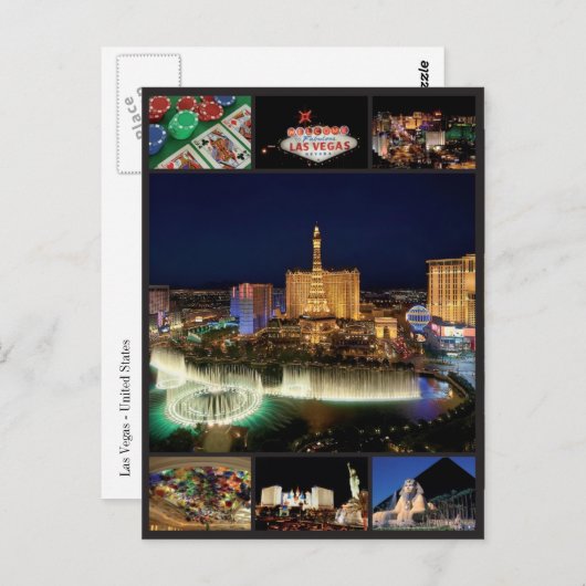 ラスベガス – 統一された州 ポストカード (正面/裏面)