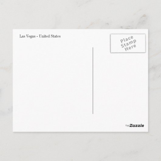 ラスベガス – 統一された州 ポストカード (裏面)