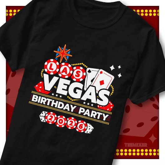 ラスベガス 誕生日パーティー 2026 カジノ旅行テーマ Tシャツ