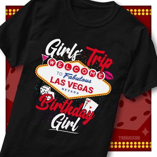 ラスベガス 誕生日 女子旅 ラスベガス 誕生日ガール Tシャツ
