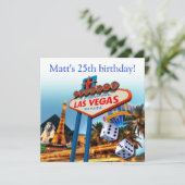 ラスベガス 25歳の誕生日パーティー 招待状 (スタンド正面)