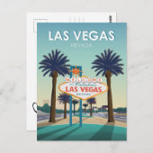 ラスベガスNVウェルカムサインヴィンテージ日付の保存 ポストカード (正面/裏面)