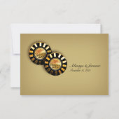 ラスベガスRSVP (4uを個人化するために私に連絡して下さい) 出欠カード (裏面)