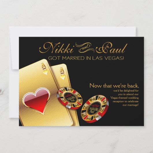 ラスベガスVIP受付 | ブラック 招待状 (正面)