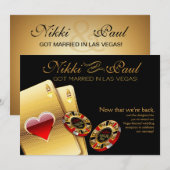 ラスベガスVIP受付 | ブラック 招待状 (正面/裏面)