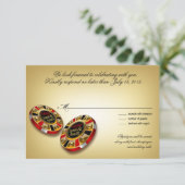 ラスベガスVIP RSVPの応答|の赤 招待状 (スタンド正面)