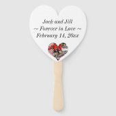 ラスベガ結婚スのハート型形形記念 ハンドファン (裏面)