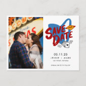 ラスベガ結婚スの写真Save the Date 案内ポストカード (正面)