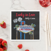ラスベガ結婚スパーソナライズされた スタンダードランチョンナプキン (インサイチュ)