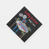 ラスベガ結婚スパーソナライズされた スタンダードランチョンナプキン (角)