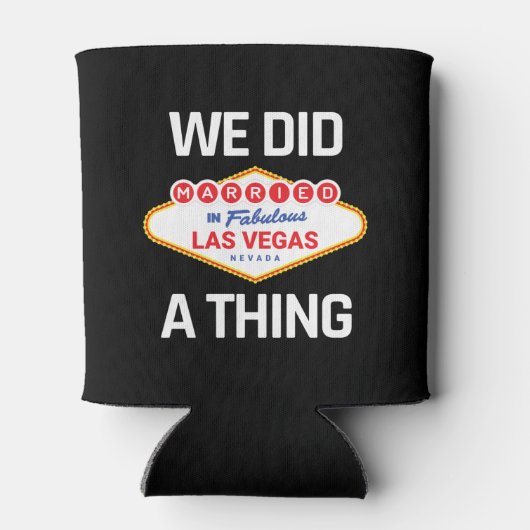 ラスベガ結婚ス – ベガ結婚したスのカップル 缶クーラー (裏面)