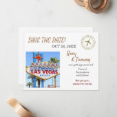 ラスベガ結婚ス、日付の保存 ノートカード (正面/裏面インサイチュ)